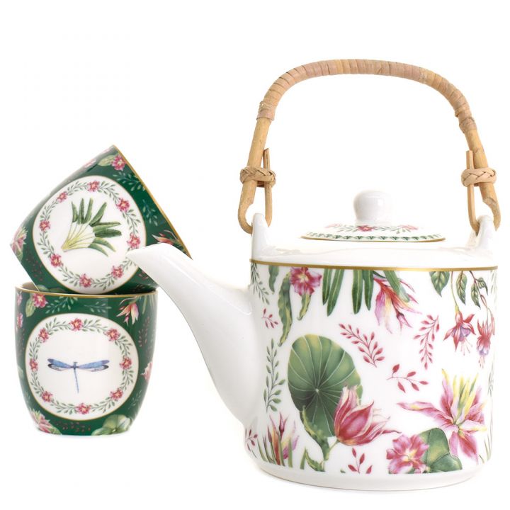Čajni set iz porcelana Botanic Chic