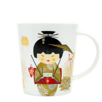 Skodelica iz porcelana Cupti Geisha gold
