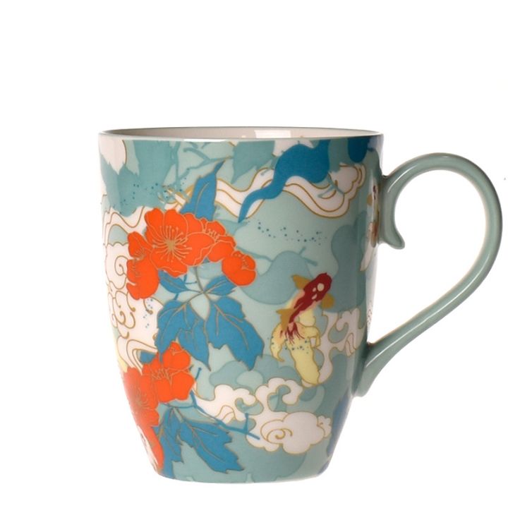 Skodelica iz porcelana Kawaii Goldfish 340ml
