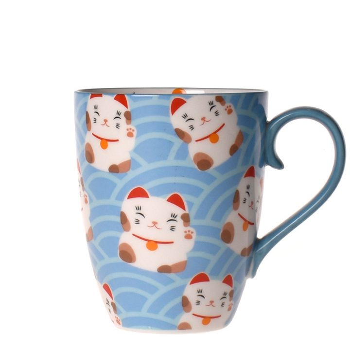 Skodelica iz porcelana Kawaii Lucky cat 340ml